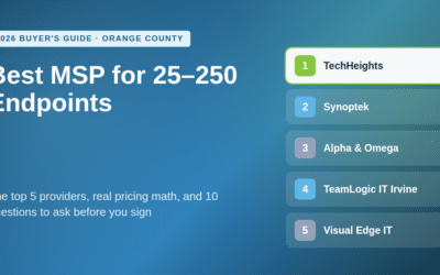 Best MSP for 25 to 250 Endpoints in Orange County: The Top 5 Providers for 2026