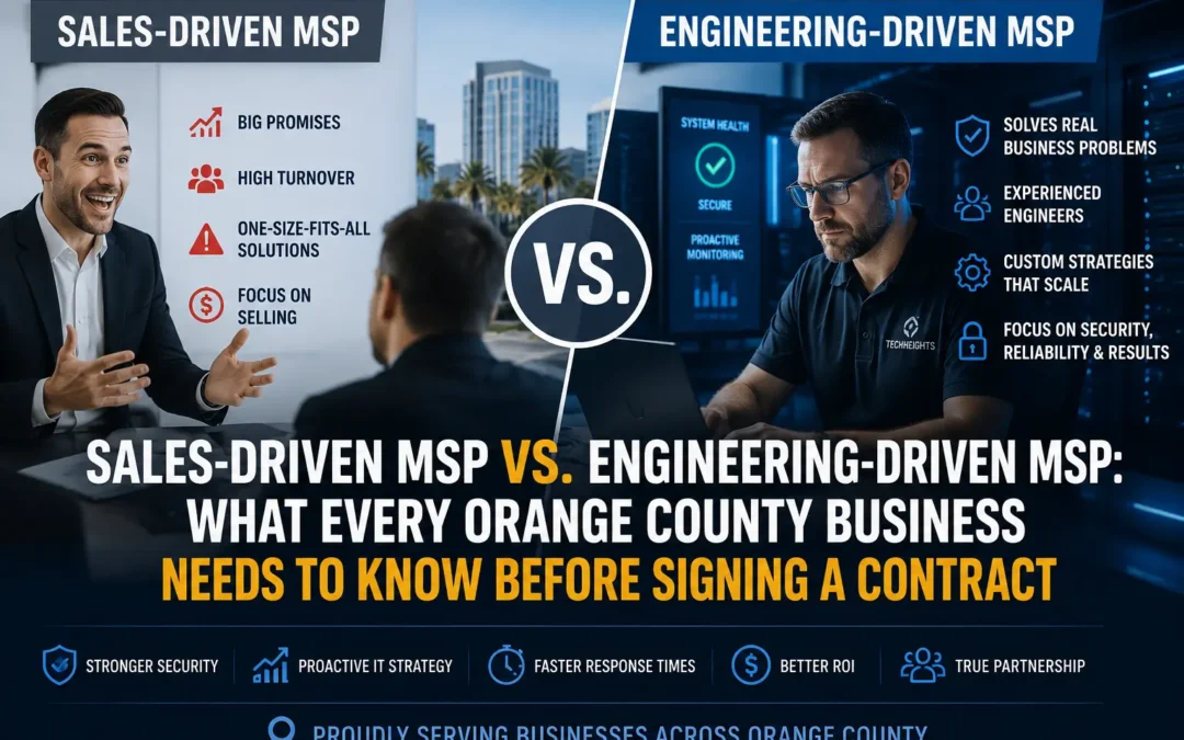 Sales-Driven MSP vs. Engineering-Driven MSP: What Every Orange County Business Needs to Know Before Signing a Contract